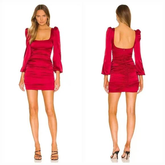 MORE TO COME Blaire Mini Dress in Wine Medium - Picture 1 of 13
